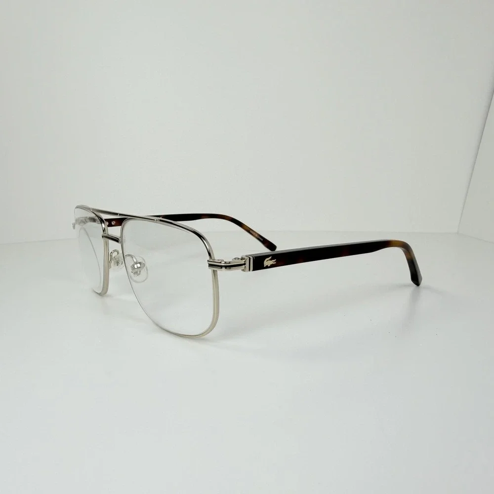 Lacoste L2302 714 Gold Aviator Eyeglass Frame 57-18-145 Tortoise Replacement